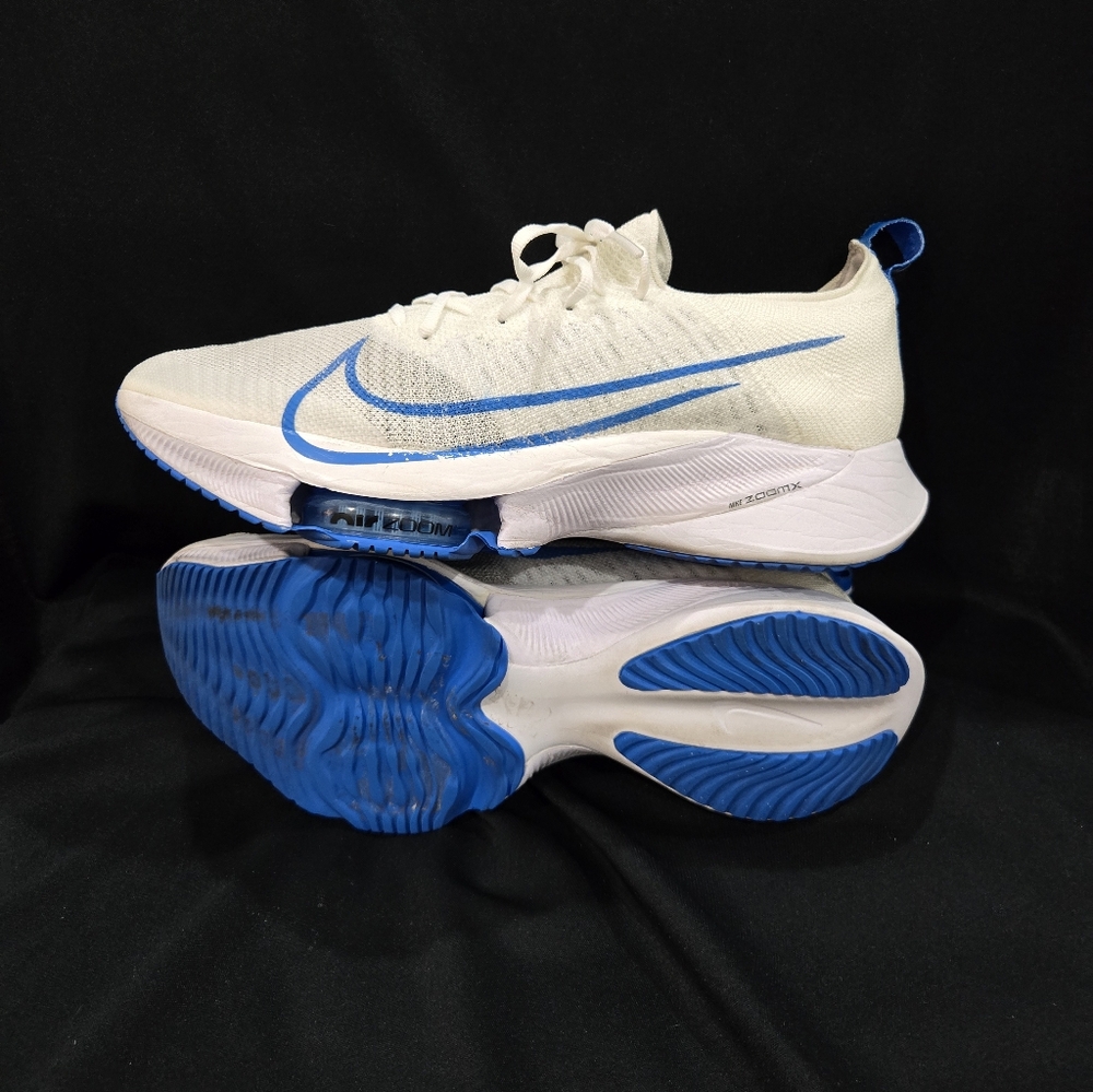 Nike Air Zoom Pegasus Next Men's White and Blue Athletic Shoes